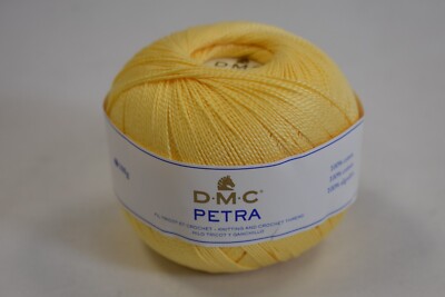 DMC Petra Knitting & Crochet Thread Cotton Vanilla Size 5 100g Roll 077540765300