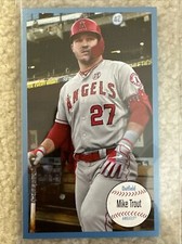 2020 Topps Archives Mike Trout Blue Oversized Box Topper SP Card #640-MT