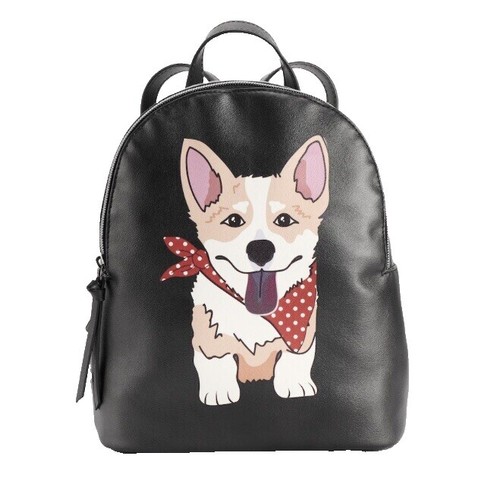 T-Shirt & Jeans Metallic Faux Leather Fashion Backpack Flame  display picture 3