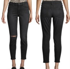 Hudson Woman Natalie Distressed Mid rise Super Skinny Ankle Size; 27