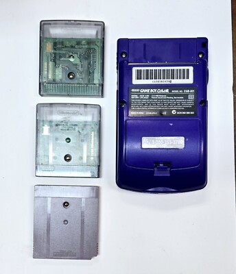 Nintendo Game Boy Color CGB-001 Grape Purple w/ 3 Games Nintendo Game Boy Color CGB-001 Grape Purple w/ 3 Games