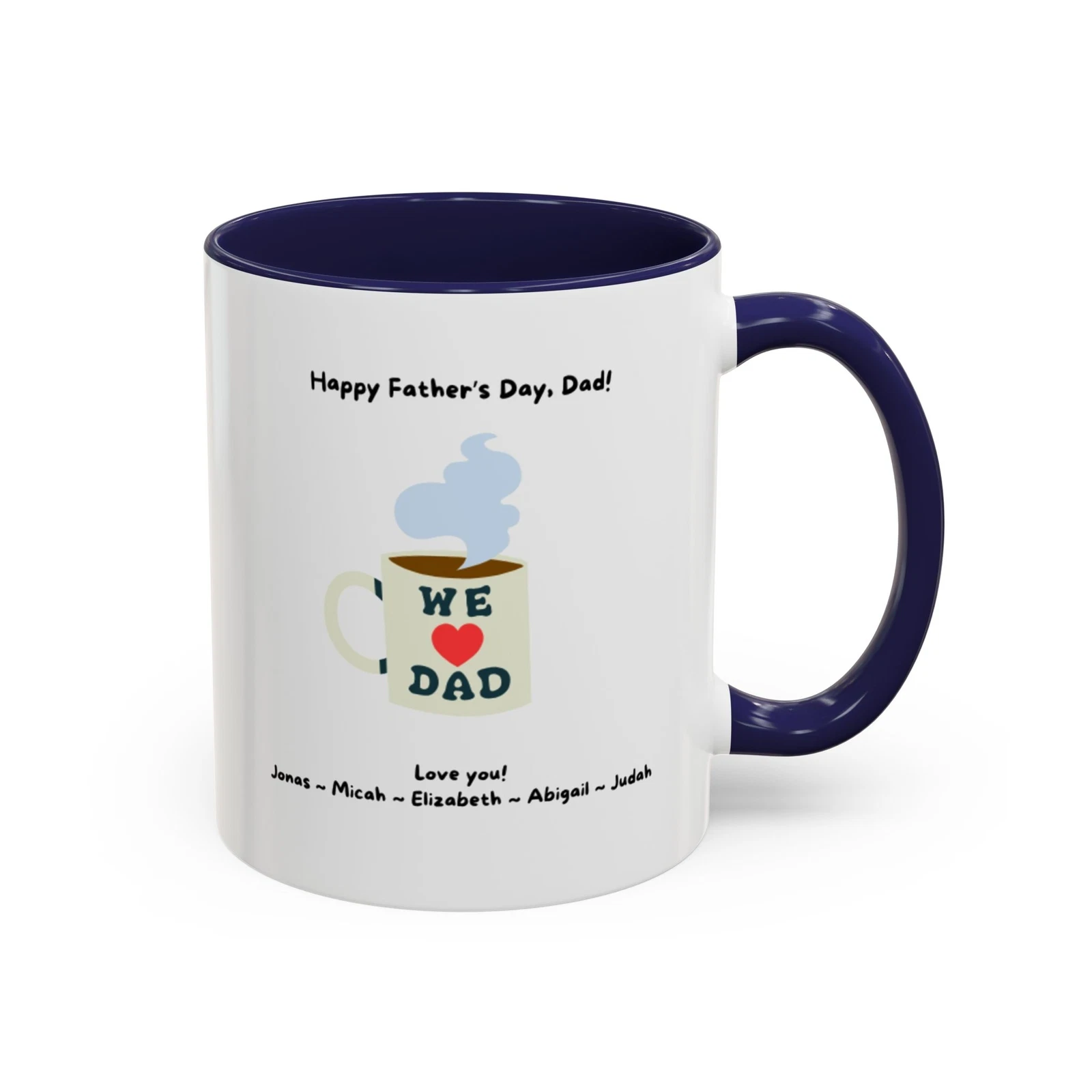 Fully customizable coffee mug for Dad/Grandpa; Father’s Day