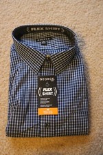George Flex Shirt Men s Plaid Size M Medium Long Sleeve