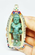 Giant Phra Thai Cambodia Amulet Buddha Ancient Khmer Statue Pendant Talisman 