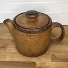 Vintage McCoy MCM Pottery Mesa Canyon Teapot #1418 w/ Lancaster Colony Mark