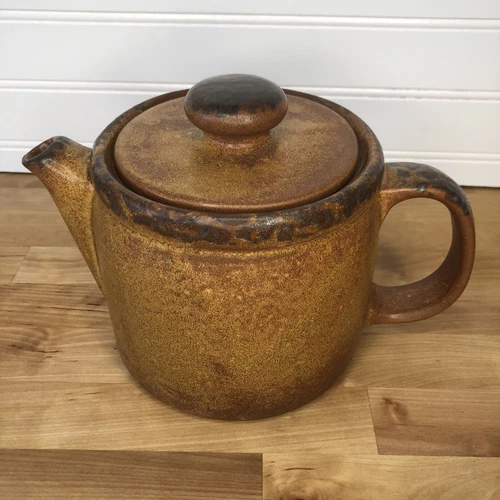 Vintage McCoy MCM Pottery Mesa Canyon Teapot #1418 w/ Lancaster Colony Mark
