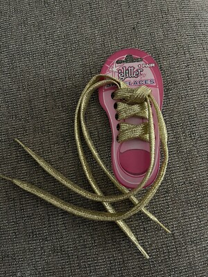 Vintage 38  Greenbrier International Inc Glitter Sparkle Metallic Shoelaces NOS