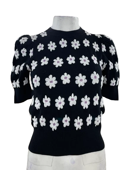 KATE SPADE NEW YORK BLACK MARKER FLORAL SIZE XXS eBay