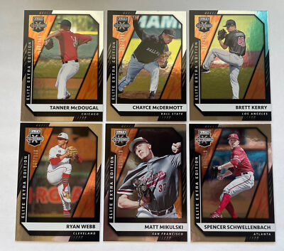 6 Card Lot Elite Extra Edition /999 Ryan Webb, Matt Mikulski, Brett Kerry Plus