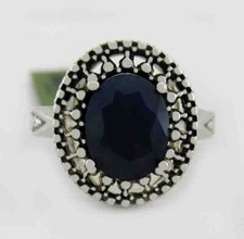 GENUINE 2.28 Cts BLUE SAPPHIRE RING .925 STERLING SILVER - New With Tag