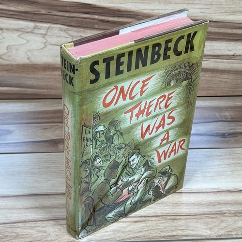 RARE NICE Once There Was a War by John Steinbeck, 1st Edition, 1958 Dust Jacket