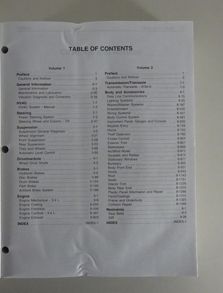 Officina Manuale Chevrolet Venture/Pontiac Montana, Trans Sport Da 1999 - Immagine 2 di 4