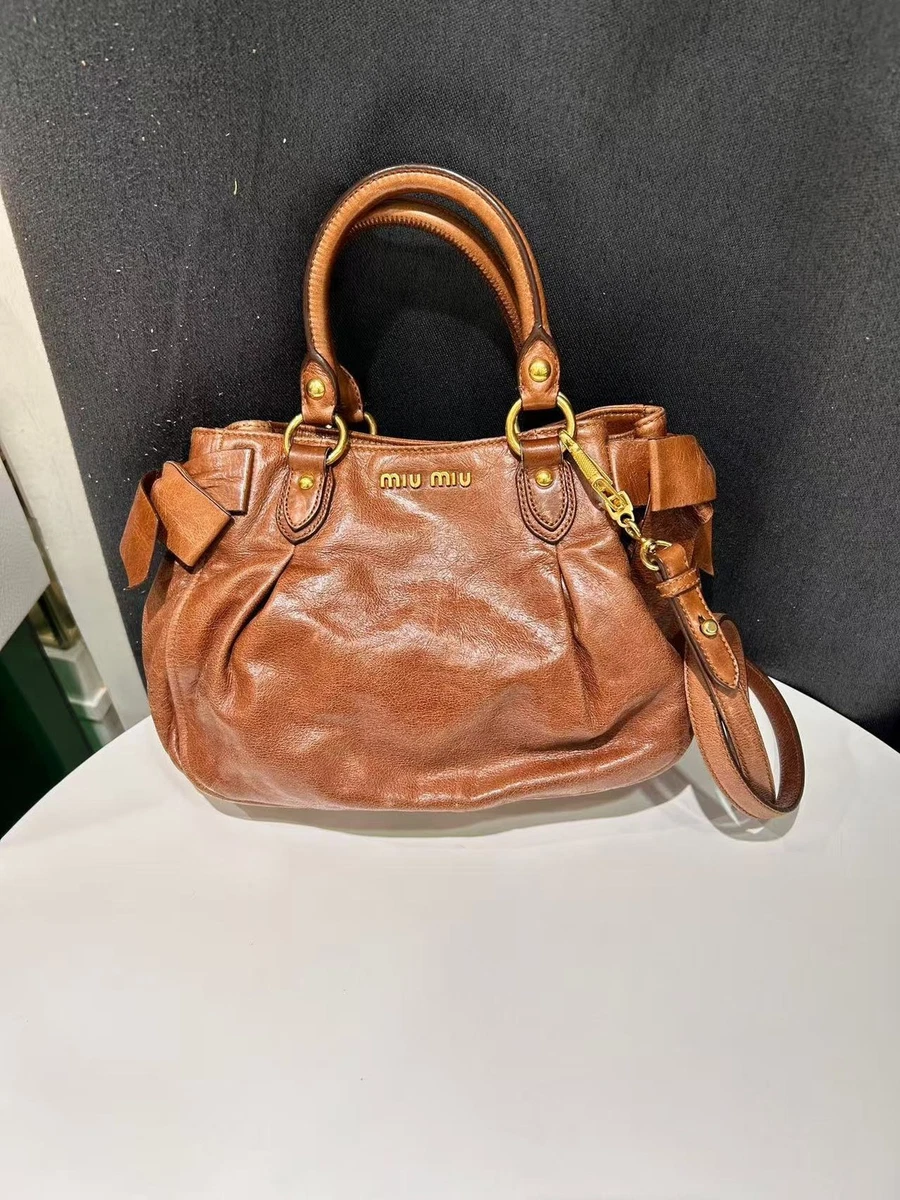 Miu Miu Bow Leather Exterior Bags & Handbags for Women for sale | eBay