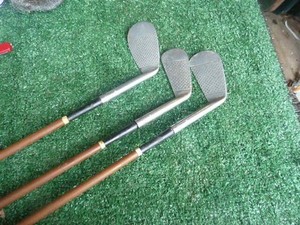 Vintage Left-Handed JC Higgins Mohawk Irons 2, 5, 7 Coated Shafts Leather Grips