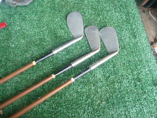 Vintage Left-Handed JC Higgins Mohawk Irons 2, 5, 7 Coated Shafts Leather Grips