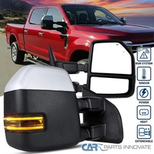 Power Towing Mirrors Fits 2021-2025 Ford F150 Smoke Led Signalpuddledefrost