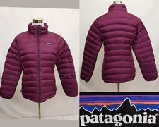 Patagonia Down Puffer Jacket Girls XL 14 Magenta Pink Full Zip Z4747