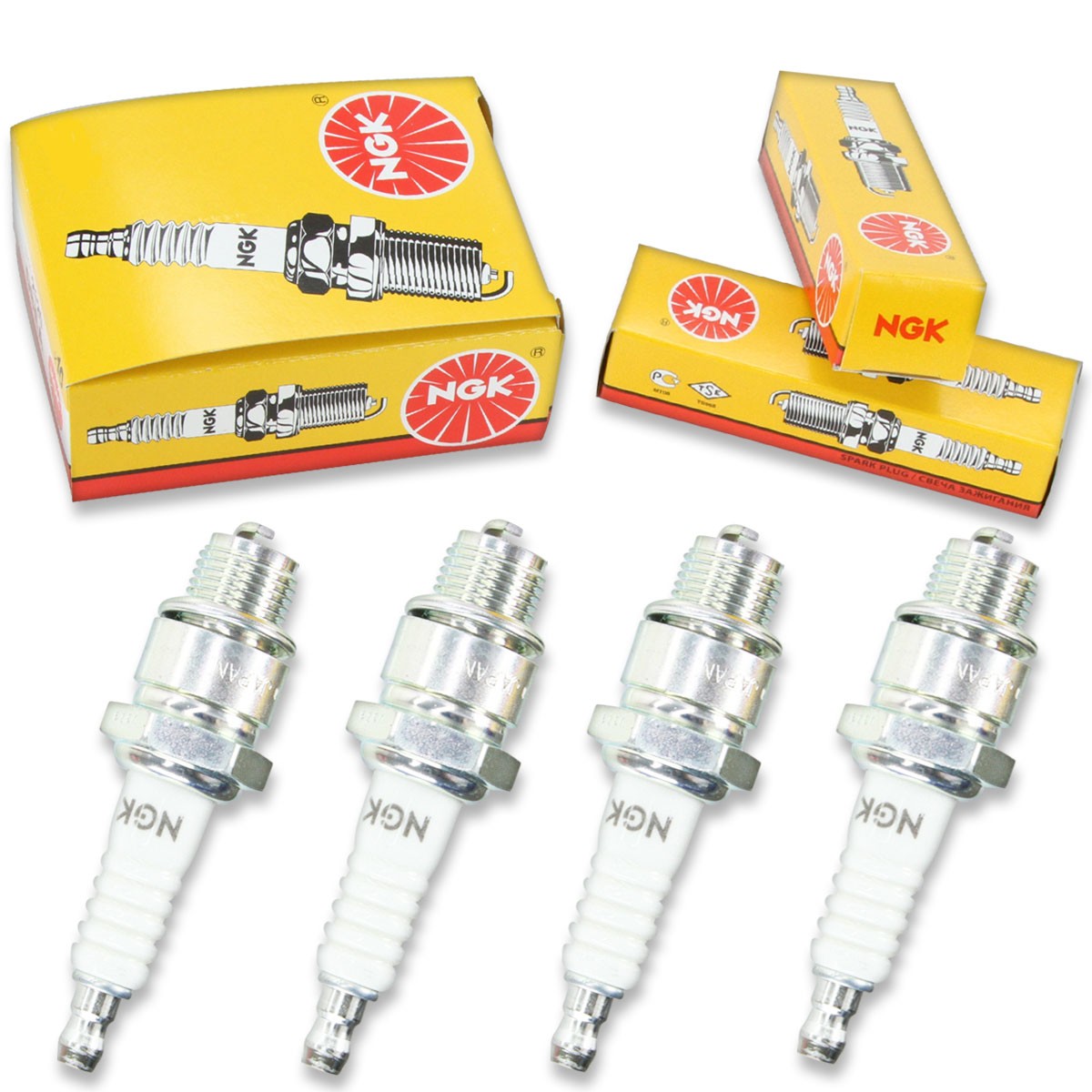 4pcs 06-10 Yamaha 70LTR NGK Standard Spark Plugs 70 HP Kit Set Engine wm
