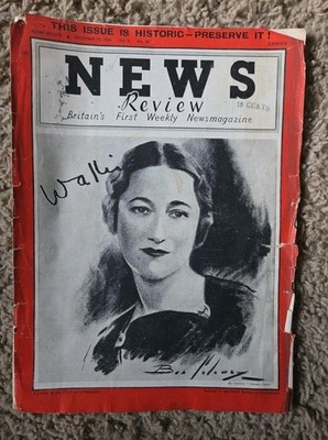 Britain's News Review Dec 10 1936 Wallace Simpson Edition B & W Adverts Fair