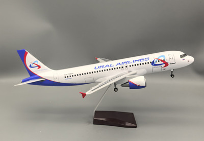 1:80 47CM URAL AIRLINES AIRBUS A320neo Plane Landing Gear  Resin Aircraft Model
