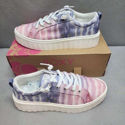 Roxy Sheilahh Platform Sneaker Dew Tie Dye Purple Pink Womens 8 NIB