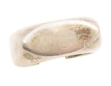 925 Sterling Silver Vintage Ring Minimalist Polished Wide Band Sz 6.5 RG34148