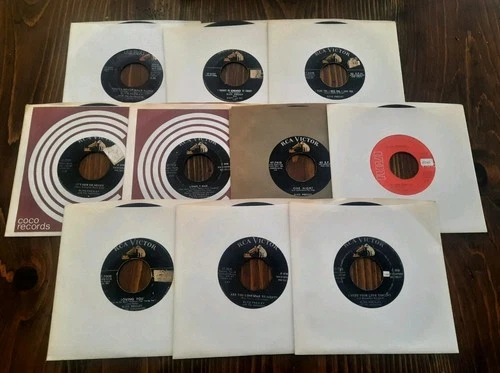 LOT of (10) Elvis Presley 45RPM Vinyl Records - In the Ghetto, It's Now or Never