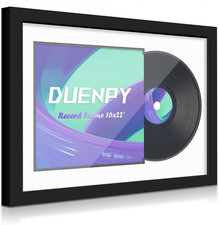 16X22 Vinyl Frame for 12.5X12.5 Album Cover Black Mat Wall Mount Display Your