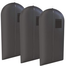 Black Tuxedo Garment Travel Bags 3 Pack With ID Tag Window - 48" X 24"