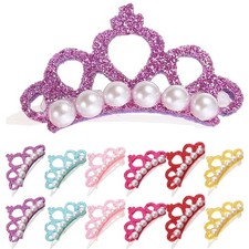 30Pcs Pet Hair Clips Lovely Dog Headdress Ornaments Crown-shaped Pet Hair Clips