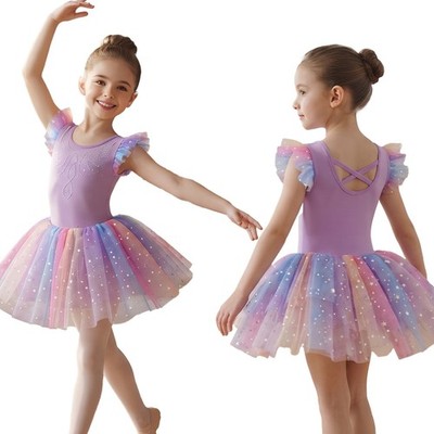 Mädchen Ballett Jazz Rock Gymnastik Ballerina Ballsaal Trikot Schwan Tutu-Kleid