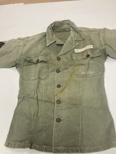 WWII  Korean War US Army Green Shirt Size 32 Small w/2 Stripes 5