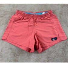 Patagonia Baggies Shorts Kids Size Medium 10 Coral Pink Comfort Casual Sport EUC