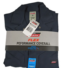 Genuine Dickies Medium Regular Navy Temp Control Cooling Coveralls Long Sleeve