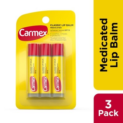 Carmex Classic Moisturizing Medicated Lip Balm, 0.15 Ounce Stick