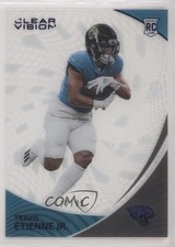 2021 Panini Chronicles Clear Vision Rookies Blue 22/99 Travis Etienne Jr 12in