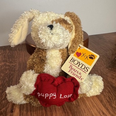 Boyds Bears Puppy Love Dog Valentine's Plush With Original Tags