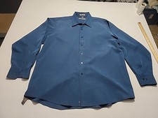 Men's Pre Owned Geoffrey Beene Dark Blue Dress Shirt SIZE 17 1/2 34/35