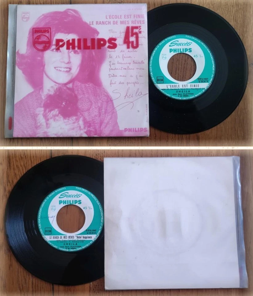 SP 45t RPM JUKE BOX BIEM (7") SHEILA «L'école est finie» +1 YE-YE France (1963) - Photo 1/1
