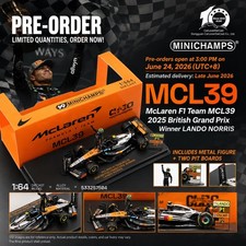PRE-ORDER Minichamps 1:64 McLaren MCL39 Lando Norris 2025 British GP F1 Car