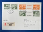 Nice  SWITZERLAND 1950 Tete-Beche Gutter Pairs  First Day Cover  FDC Sc# 329-330