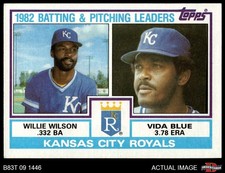 1983 Topps #471 Willie Wilson / Vida Blue Royals Leaders & Checklist 7 - NM