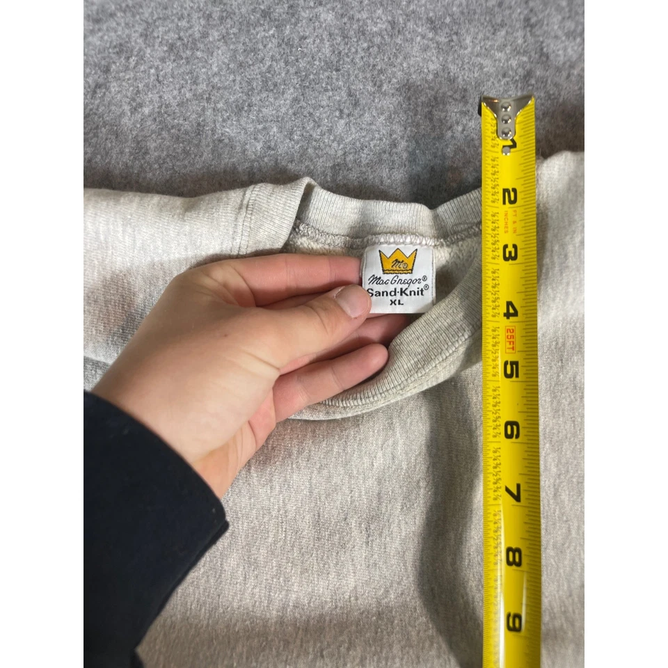 Sudadera MacGregor Vintage Años 80 Para Hombres XL Tejida Arena Tejido Inverso Pullover Retro  Foto 4 de 4
