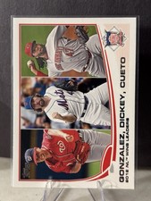 2013 Topps - League Leaders Johnny Cueto, Gio Gonzalez, R.A. Dickey #287