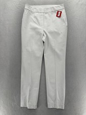 Spanx PerfectFit Slim Straight Womens Pants L Classic White 4 Way Stretch NWT