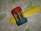 Middlebury Vermont USA VTG Montgomery Schoolhouse natural wood rattle bell toy — photo 10