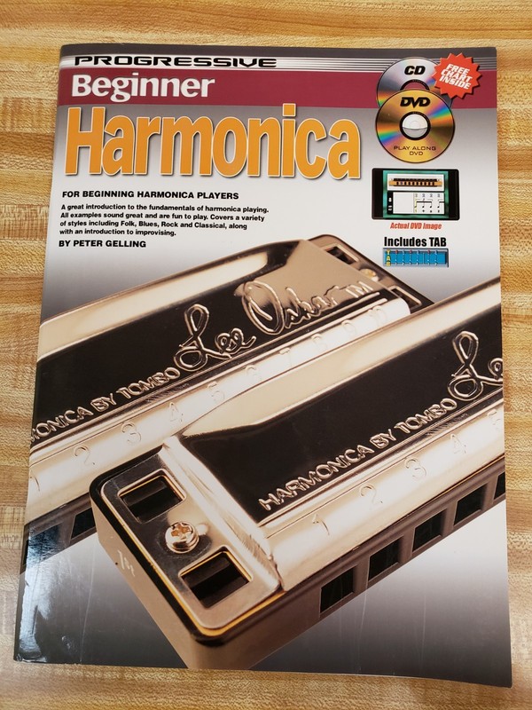 Peter Gelling Progressive Beginner HARMONICA Book CD DVD, New-READ
