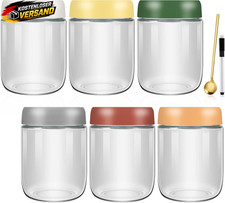 6er Set Einmachgl&auml;ser 500 ml mit Deckel f&uuml;r Aufbewahrung und Meal Prep