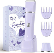 2-In-1 Bikini Trimmer for Women, Women'S Electric Razor, Face Shaver