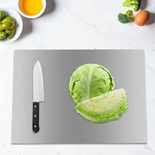 Stainless Steel Chopping Board Silver Heavy Chopping Board with Anti-slip Pad US